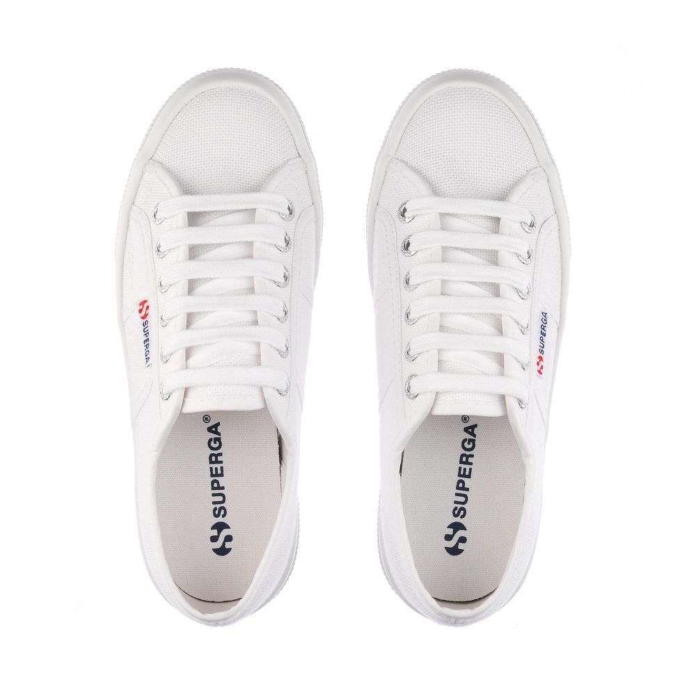 Superga 2740 White Platform Sneakers - Women's USA | US7658925